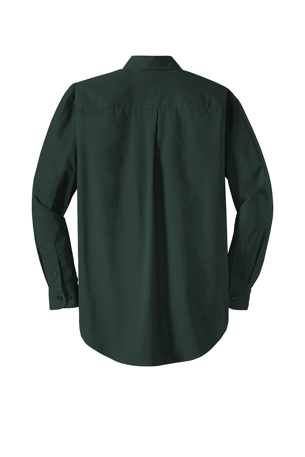 CornerStone SP17 Mens SuperPro Stain Resistant Long Sleeve Button Down Shirt w/ Pocket Dark Green Flat Back