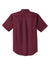 CornerStone SP18 Mens SuperPro Stain Resistant Short Sleeve Button Down Shirt w/ Pocket Burgundy Flat Back