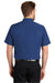 CornerStone SP18 Mens SuperPro Stain Resistant Short Sleeve Button Down Shirt w/ Pocket Royal Blue Model Back