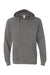 Independent Trading Co. PRM33SBP Mens Special Blend Raglan Hooded Sweatshirt Hoodie Nickel Grey Flat Front