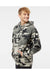 Independent Trading Co. IND4000 Mens Hooded Sweatshirt Hoodie Snow Camo Model Side