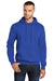 Port & Company PC78H/PC78HT Mens Core Pill Resistant Fleece Hooded Sweatshirt Hoodie True Royal Blue Model Front