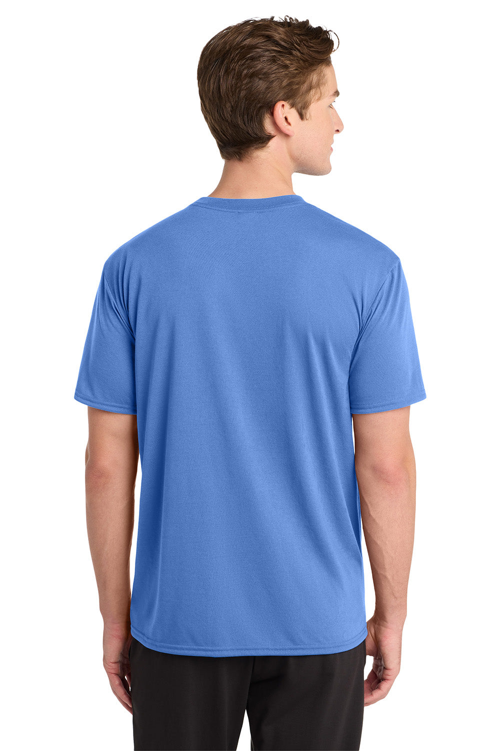 Gildan 42000/G420 Mens Performance Jersey Moisture Wicking Short Sleeve Crewneck T-Shirt Carolina Blue Model Back