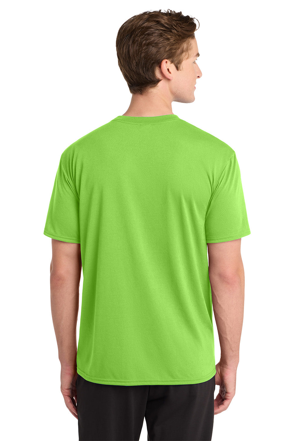 Gildan 42000/G420 Mens Performance Jersey Moisture Wicking Short Sleeve Crewneck T-Shirt Lime Green Model Back