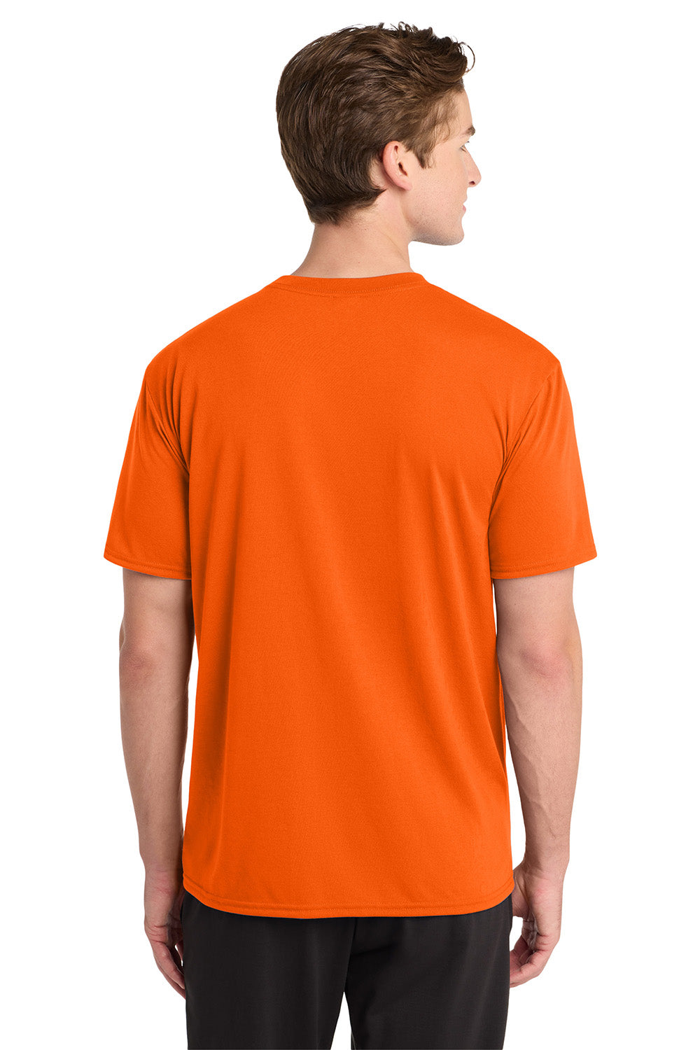 Gildan 42000/G420 Mens Performance Jersey Moisture Wicking Short Sleeve Crewneck T-Shirt Orange Model Back