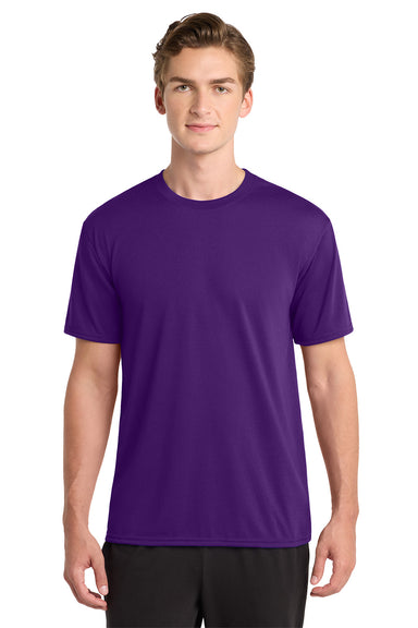 Gildan 42000/G420 Mens Performance Jersey Moisture Wicking Short Sleeve Crewneck T-Shirt Purple Model Front