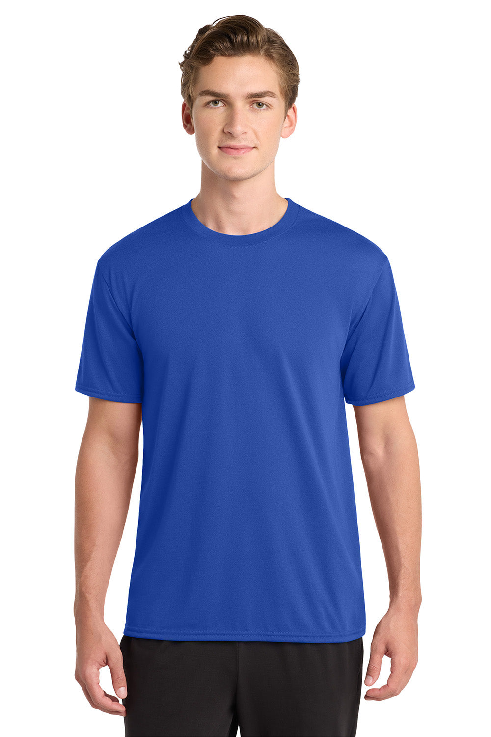 Gildan 42000/G420 Mens Performance Jersey Moisture Wicking Short Sleeve Crewneck T-Shirt Royal Blue Model Front