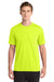 Gildan 42000/G420 Mens Performance Jersey Moisture Wicking Short Sleeve Crewneck T-Shirt Safety Green Model Front