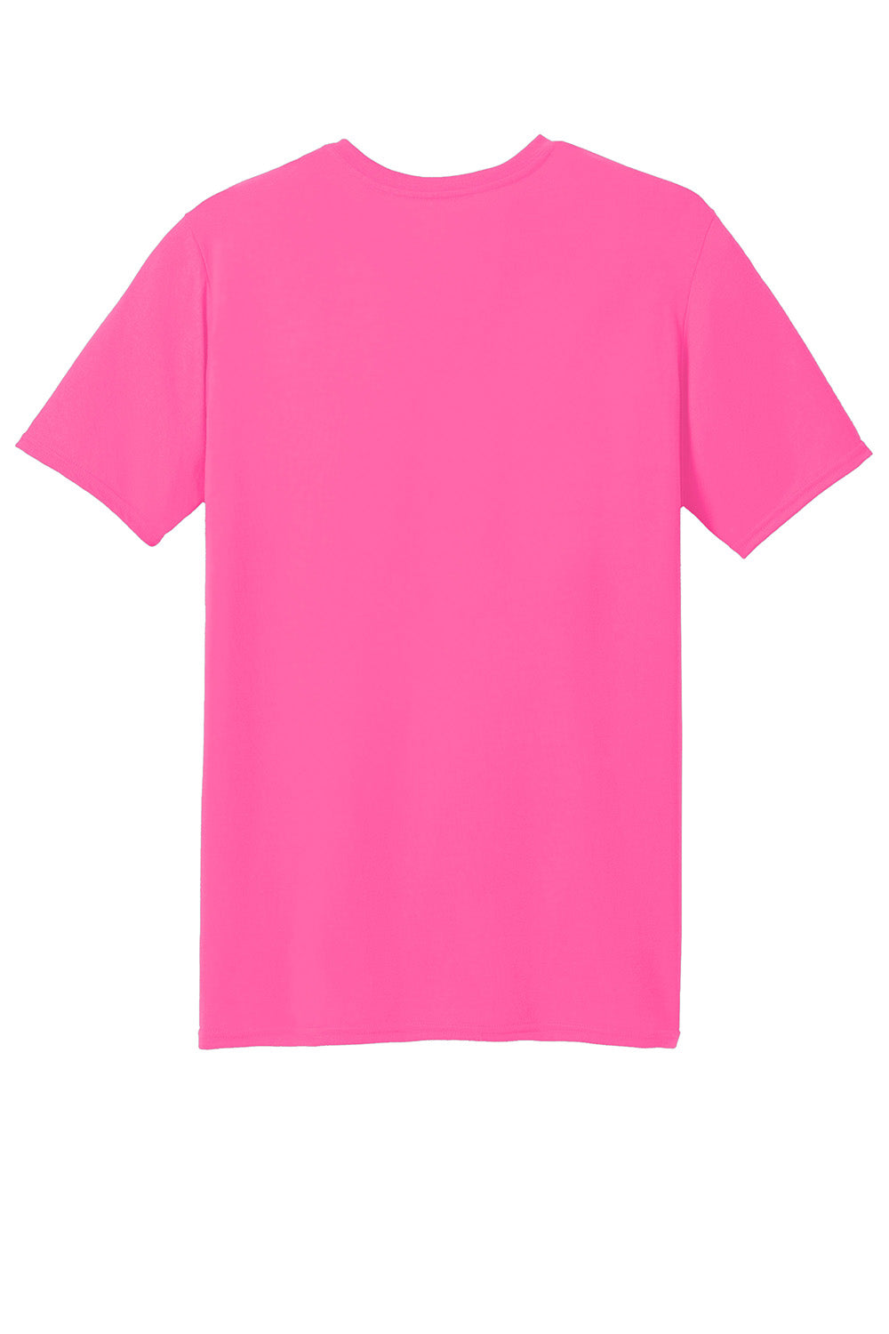 Gildan 42000/G420 Mens Performance Jersey Moisture Wicking Short Sleeve Crewneck T-Shirt Safety Pink Flat Back