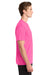 Gildan 42000/G420 Mens Performance Jersey Moisture Wicking Short Sleeve Crewneck T-Shirt Safety Pink Model Side