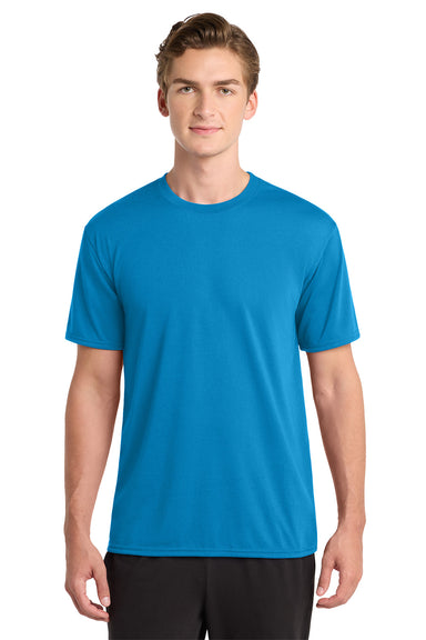 Gildan 42000/G420 Mens Performance Jersey Moisture Wicking Short Sleeve Crewneck T-Shirt Sapphire Blue Model Front