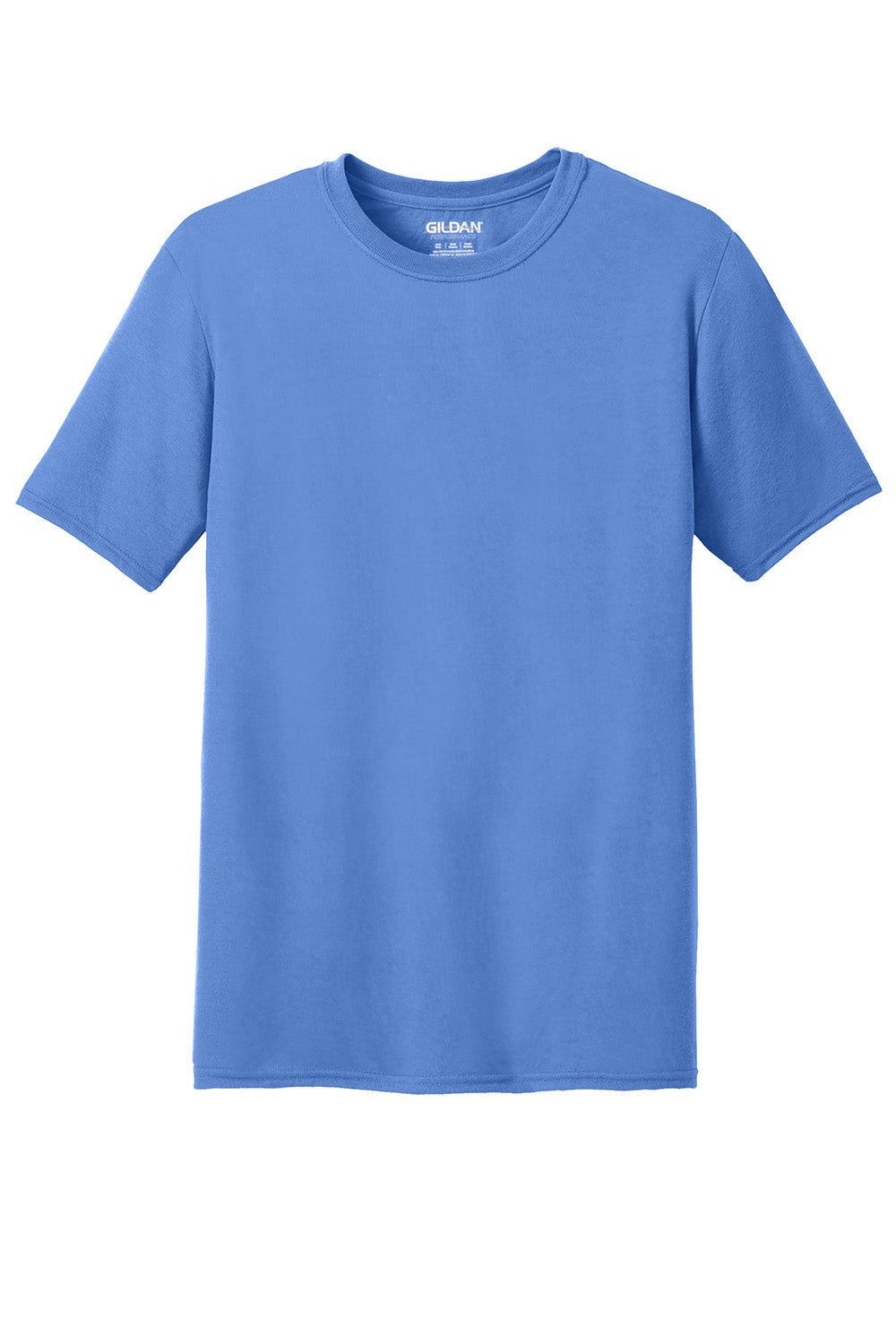 Gildan 42000/G420 Mens Performance Jersey Moisture Wicking Short Sleeve Crewneck T-Shirt Carolina Blue Flat Front