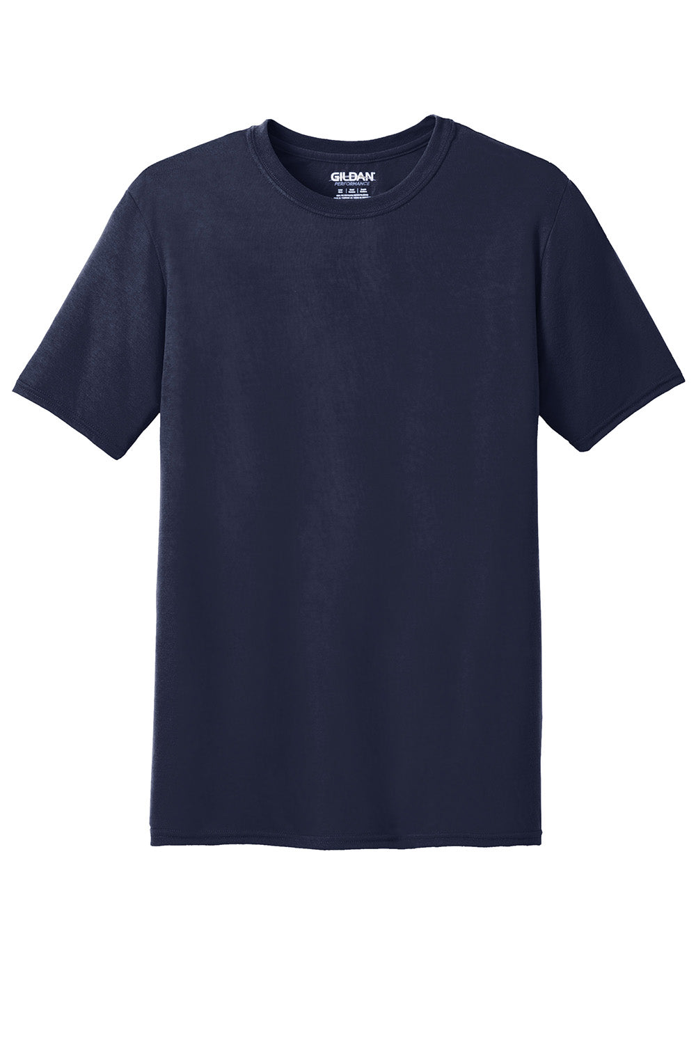 Gildan 42000/G420 Mens Performance Jersey Moisture Wicking Short Sleeve Crewneck T-Shirt Navy Blue Flat Front