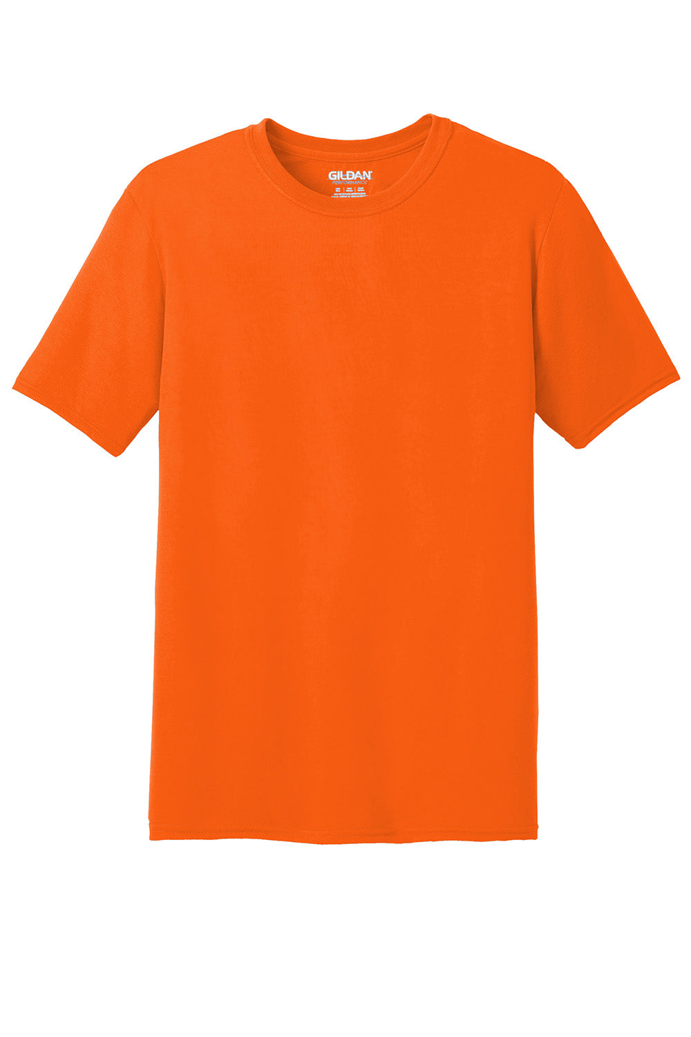 Gildan 42000/G420 Mens Performance Jersey Moisture Wicking Short Sleeve Crewneck T-Shirt Orange Flat Front