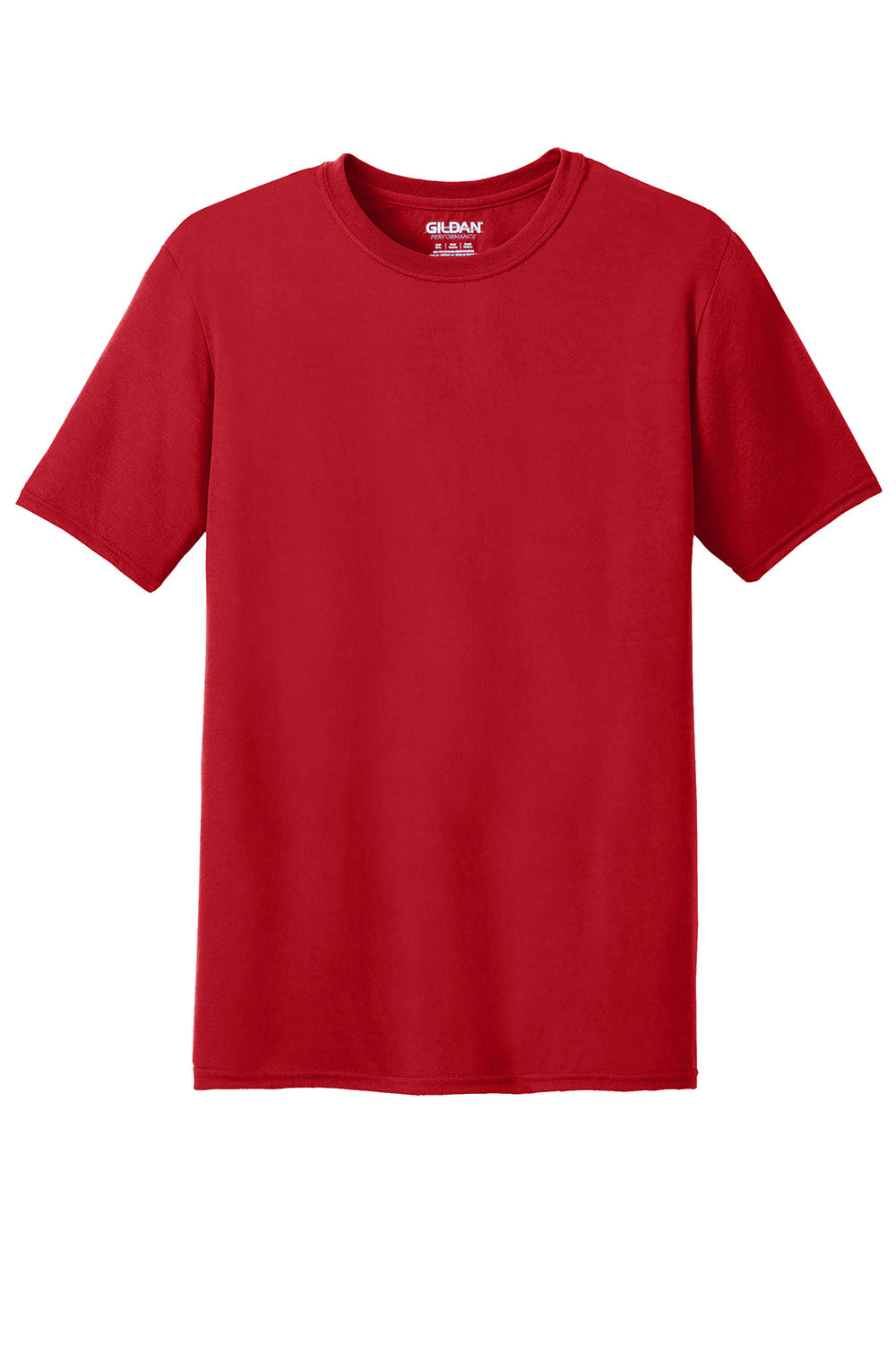 Gildan 42000/G420 Mens Performance Jersey Moisture Wicking Short Sleeve Crewneck T-Shirt Red Flat Front