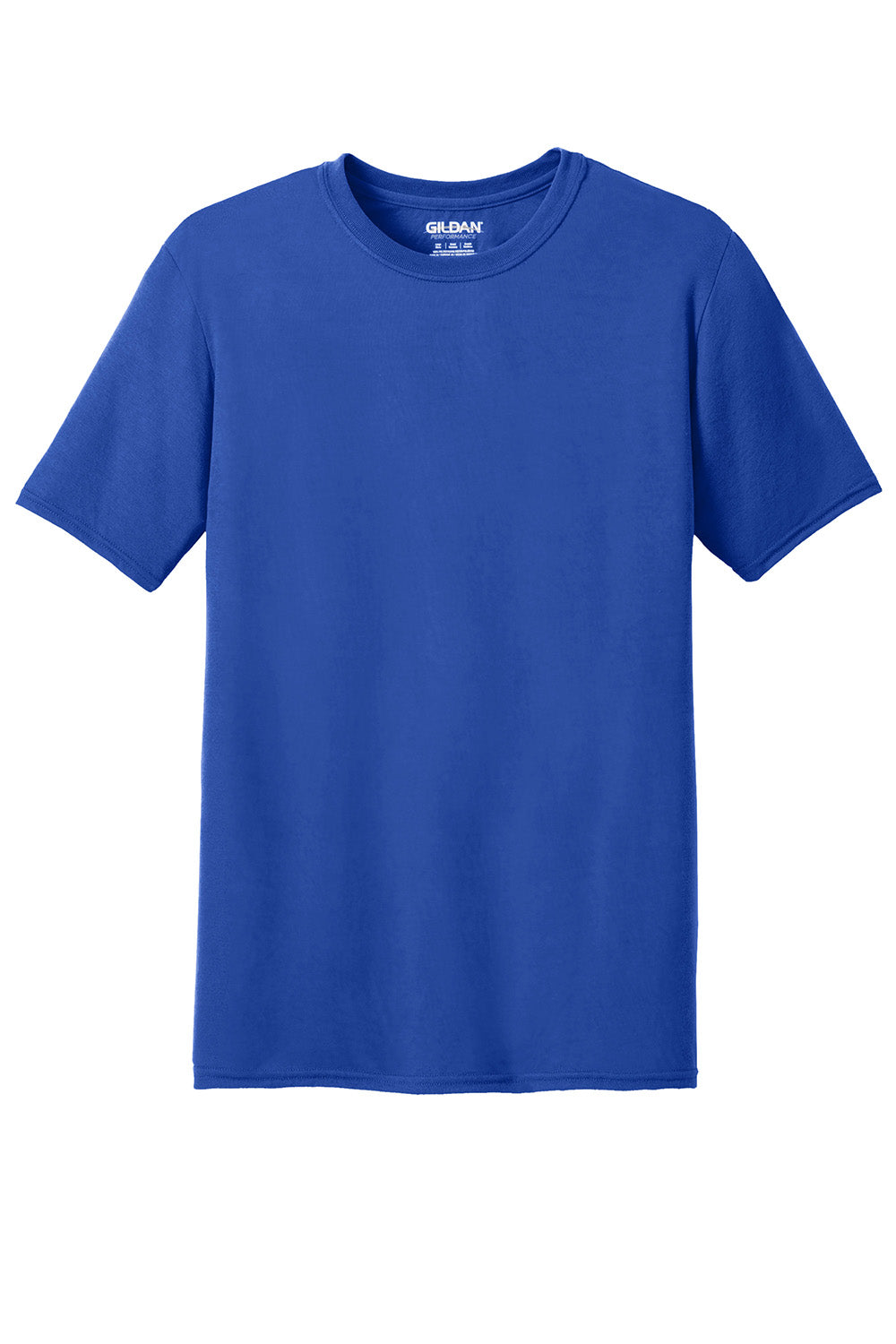 Gildan 42000/G420 Mens Performance Jersey Moisture Wicking Short Sleeve Crewneck T-Shirt Royal Blue Flat Front