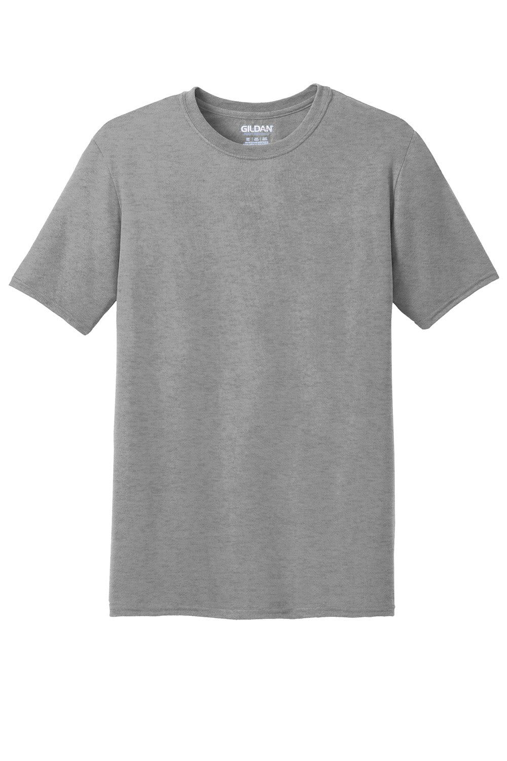 Gildan 42000/G420 Mens Performance Jersey Moisture Wicking Short Sleeve Crewneck T-Shirt Sport Grey Flat Front