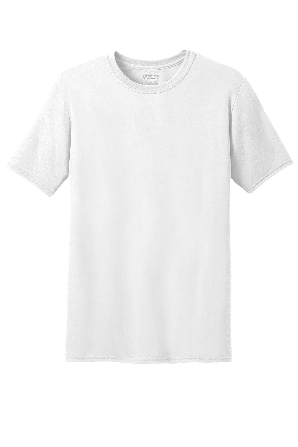 Gildan 42000/G420 Mens Performance Jersey Moisture Wicking Short Sleeve Crewneck T-Shirt White Flat Front