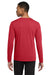 Gildan 42400/G424 Mens Performance Jersey Moisture Wicking Long Sleeve Crewneck T-Shirt Red Model Back