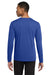 Gildan 42400/G424 Mens Performance Jersey Moisture Wicking Long Sleeve Crewneck T-Shirt Royal Blue Model Back