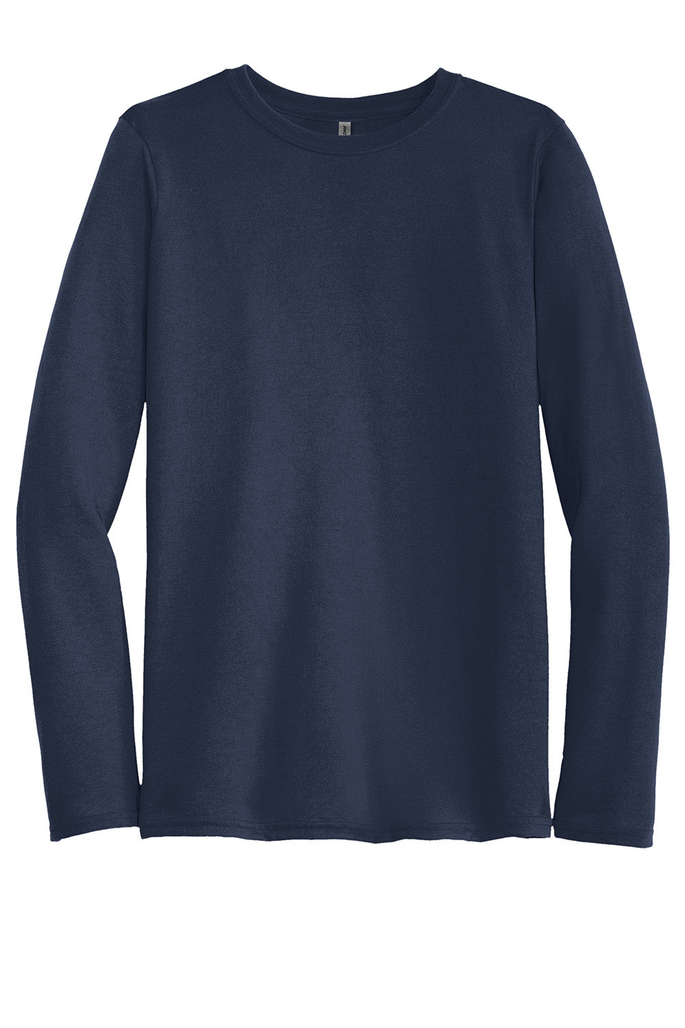 Gildan 42400/G424 Mens Performance Jersey Moisture Wicking Long Sleeve Crewneck T-Shirt Navy Blue Flat Front