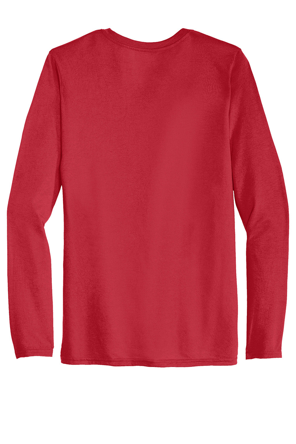 Gildan 42400/G424 Mens Performance Jersey Moisture Wicking Long Sleeve Crewneck T-Shirt Red Flat Back