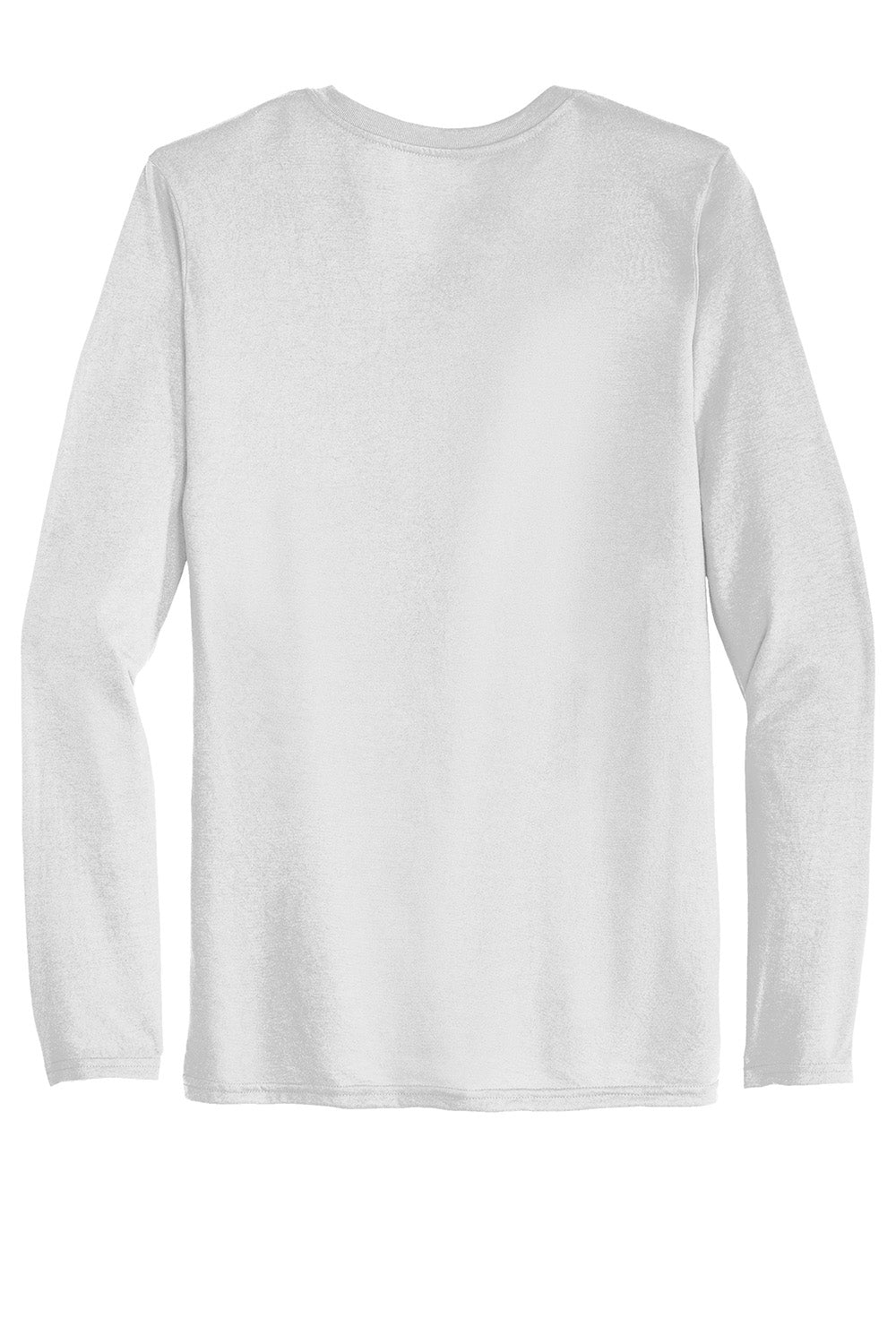 Gildan 42400/G424 Mens Performance Jersey Moisture Wicking Long Sleeve Crewneck T-Shirt White Flat Back