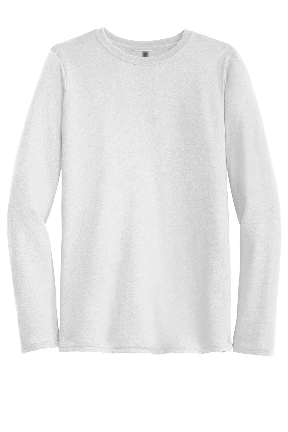 Gildan 42400/G424 Mens Performance Jersey Moisture Wicking Long Sleeve Crewneck T-Shirt White Flat Front