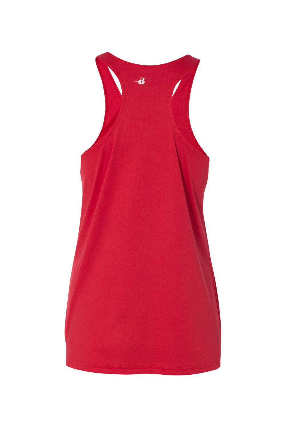 Badger 4166 Womens B-Core Moisture Wicking Racerback Tank Top Red Flat Back