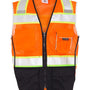 Kishigo Mens Premium Black Series Black Bottom Class 2 Vest - Orange - NEW