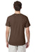 Hanes 42TB Mens X-Temp FreshIQ Moisture Wicking Short Sleeve Crewneck T-Shirt Heather Dark Chocolate Brown Model Back