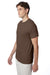 Hanes 42TB Mens X-Temp FreshIQ Moisture Wicking Short Sleeve Crewneck T-Shirt Heather Dark Chocolate Brown Model 3Q