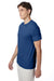 Hanes 42TB Mens X-Temp FreshIQ Moisture Wicking Short Sleeve Crewneck T-Shirt Heather Regal Navy Blue Model 3Q