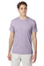 Hanes 42TB Mens X-Temp FreshIQ Moisture Wicking Short Sleeve Crewneck T-Shirt Heather Pale Violet Purple Model Front