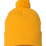 Sportsman Mens Pom-Pom Cuffed Beanie - Gold - NEW