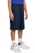 Sport-Tek YST355 Youth Competitor Moisture Wicking Shorts True Navy Blue Model Front