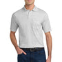 Jerzees Mens SpotShield Stain Resistant Short Sleeve Polo Shirt w/ Pocket - Ash Grey