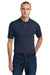 Jerzees 436MP/436P/436MPR Mens SpotShield Stain Resistant Short Sleeve Polo Shirt w/ Pocket Navy Blue Model Front