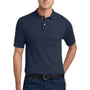 Jerzees Mens SpotShield Stain Resistant Short Sleeve Polo Shirt w/ Pocket - Navy Blue