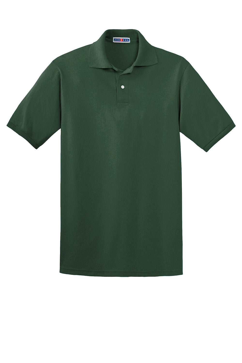 Jerzees 437M/437/437MSR Mens SpotShield Stain Resistant Short Sleeve Polo Shirt Forest Green Flat Front