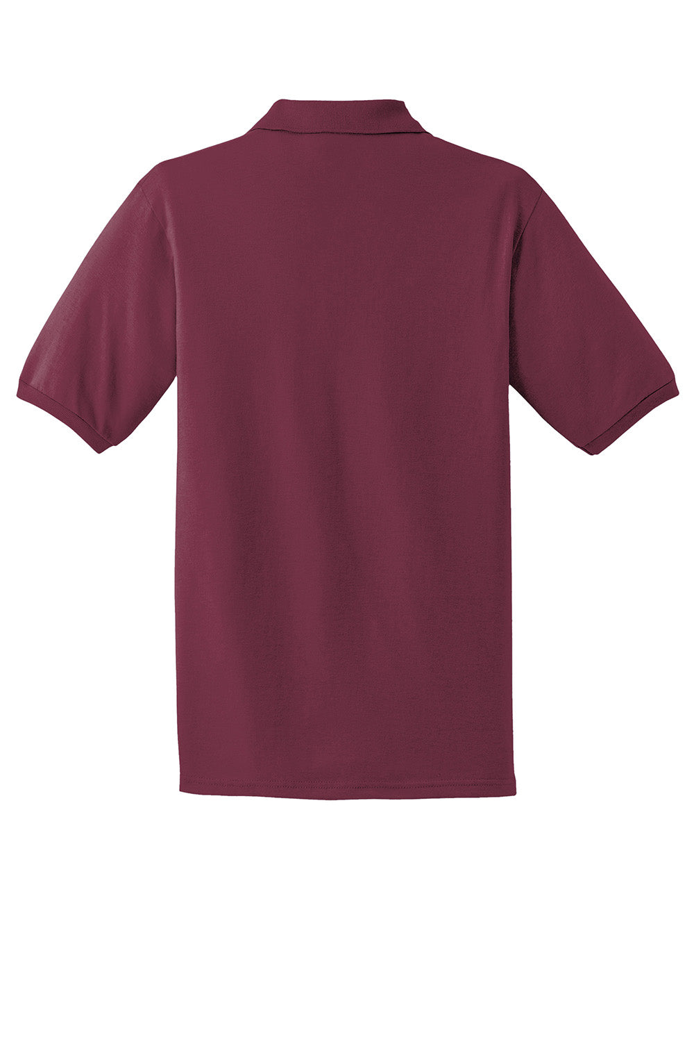 Jerzees 437M/437/437MSR Mens SpotShield Stain Resistant Short Sleeve Polo Shirt Maroon Flat Back