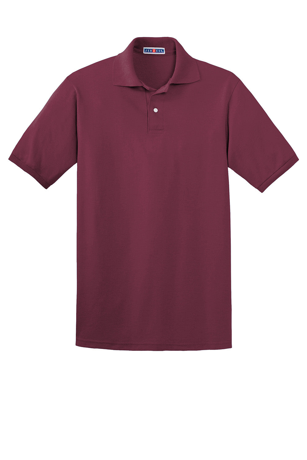 Jerzees 437M/437/437MSR Mens SpotShield Stain Resistant Short Sleeve Polo Shirt Maroon Flat Front