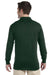 Jerzees 437ML/437MLR Mens SpotShield Stain Resistant Long Sleeve Polo Shirt Forest Green Model Back