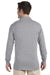 Jerzees 437ML/437MLR Mens SpotShield Stain Resistant Long Sleeve Polo Shirt Oxford Grey Model Back