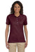 Jerzees 437W/437WR Womens SpotShield Stain Resistant Short Sleeve Polo Shirt Maroon Model Front