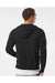 Independent Trading Co. PRM90HTZ Mens French Terry Full Zip Hooded Sweatshirt Hoodie Black Model Back