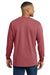 Comfort Colors 4410/C4410 Mens Long Sleeve Crewneck T-Shirt w/ Pocket Crimson Red Model Back