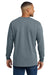 Comfort Colors 4410/C4410 Mens Long Sleeve Crewneck T-Shirt w/ Pocket Granite Grey Model Back