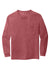 Comfort Colors 4410/C4410 Mens Long Sleeve Crewneck T-Shirt w/ Pocket Crimson Red Flat Front