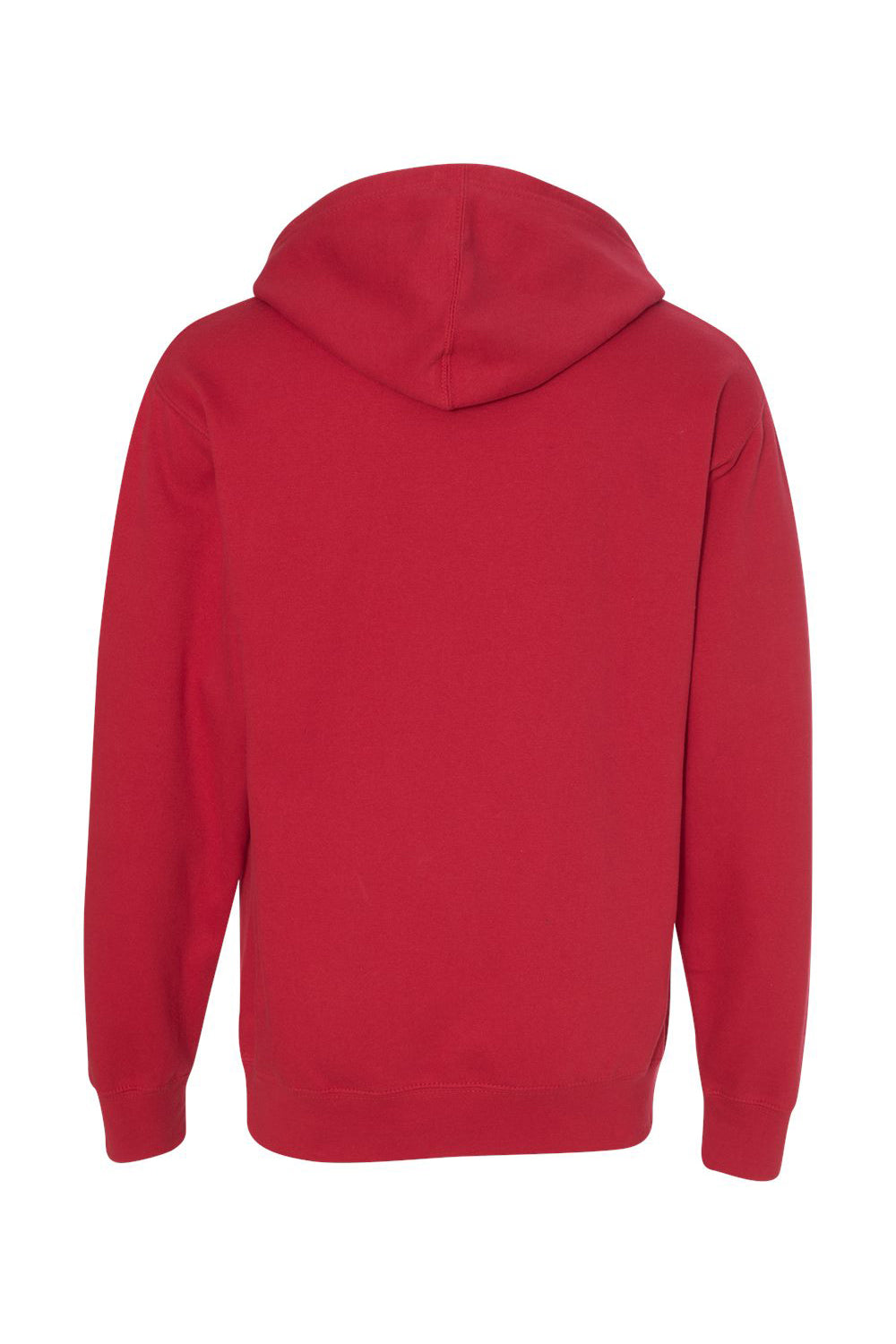 Independent Trading Co. SS4500 Mens Hooded Sweatshirt Hoodie Red Flat Back